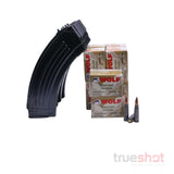 BUNDLE DEAL: 5 Black KCI Steel AK-47 Mags and 200 Rounds of Ammo