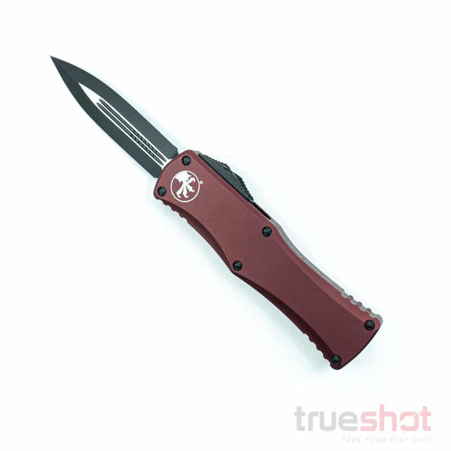 Microtech Hera DE, Black Plain, Merlot Red Aluminum 3 Inch Blade Length
