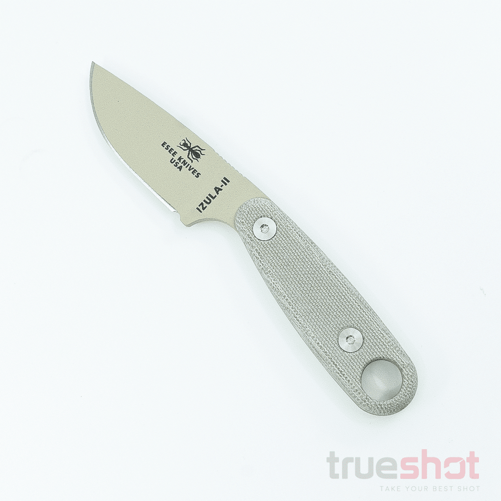 ESEE Knives - IZULA-II-DT - Desert Tan Blade - Micarta Handle - 1095 - 2.8"