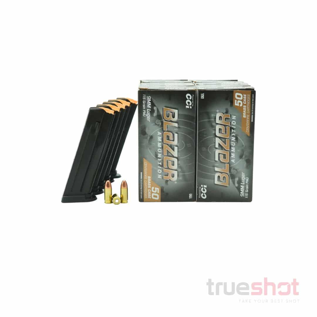 BUNDLE DEAL: 5 Black 17 Round FN 509 Steel Magazines and 500 Rounds of Ammo