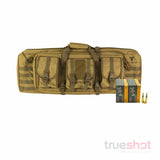 BUNDLE DEAL: Tan Full Forge Gear Torrent Double Rifle Case and 200 Rounds of Ammo