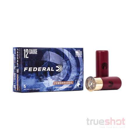 Federal Power Shok 12 Gauge, 00 Buck Shot, 9 Pellets, 1325 FPS