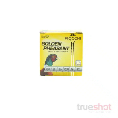 Fiocchi - Golden Pheasant Nickel Plated Lead - 20 Gauge - #5 Shot - 3" - 1-1/4 oz. - 1200 FPS