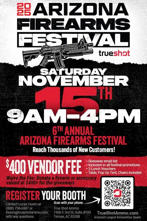 2025 Arizona Firearms Festival Vendor Fee