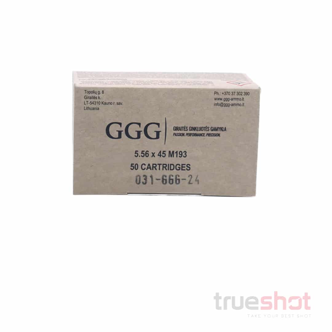 GGG - 5.56x45mm - 55 Grain - FMJ - M193 – True Shot Ammo