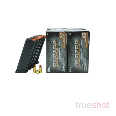 BUNDLE DEAL: 5 Black 17 Round Glock Gen 5 Magazines and 500 Rounds of Ammo