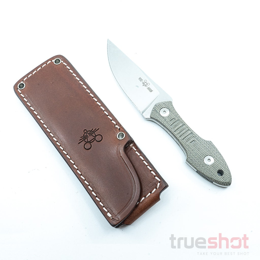 GiantMouse - GMF3 - Green - Micarta - Satin - N690 - 3.25"