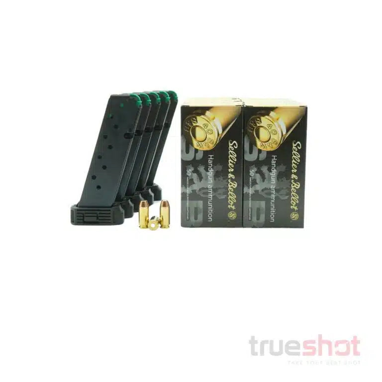 BUNDLE DEAL: 5 Black 10 Round Hi-Point 4095 Magazines and 500 Rounds of 40 S&W