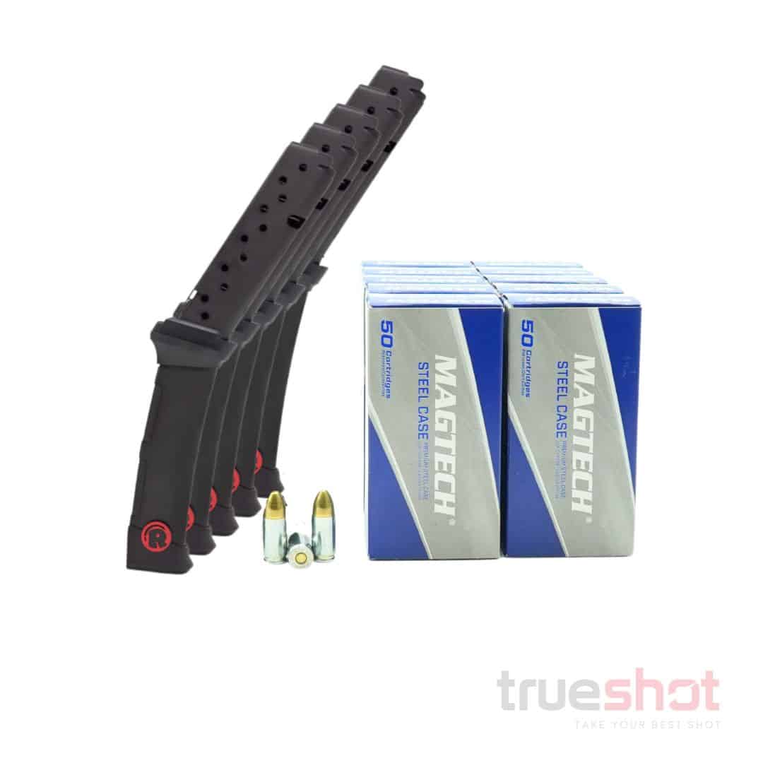 BUNDLE DEAL: 5 Black 20 Round Hi-Point 995 Magazine and 500 Rounds of Ammo
