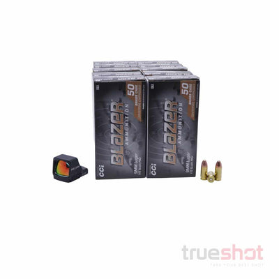 OPTIC DEAL: Black Holosun 507 Comp Green Dot Pistol Sight and 500 Rounds of Ammo