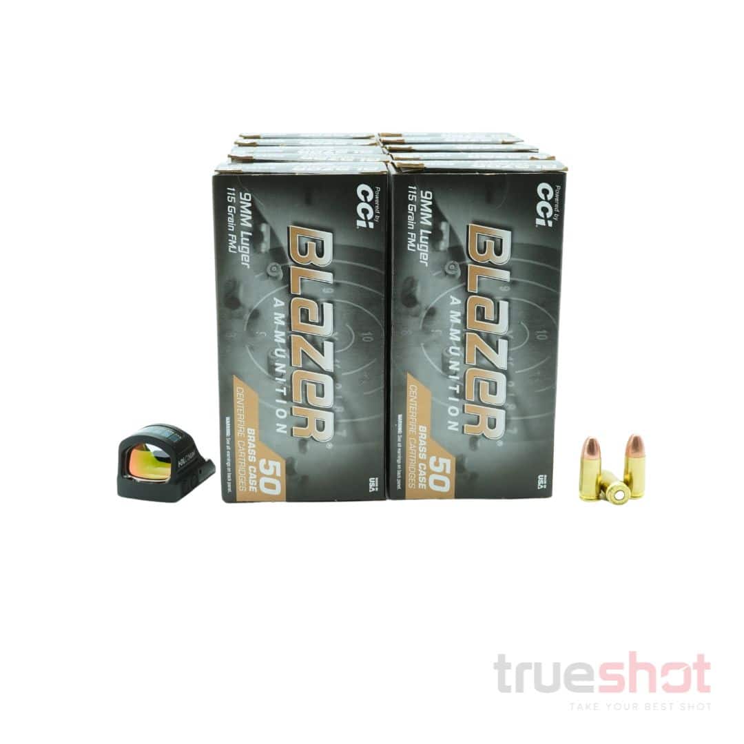 BUNDLE DEAL: Holosun 507C Green Dot Pistol Sight and 500 Rounds of Ammo