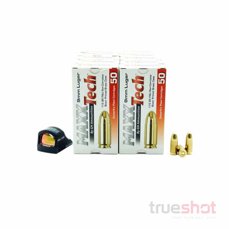 BUNDLE DEAL: Holosun 507C Green Dot Pistol Sight and 500 Rounds of Ammo