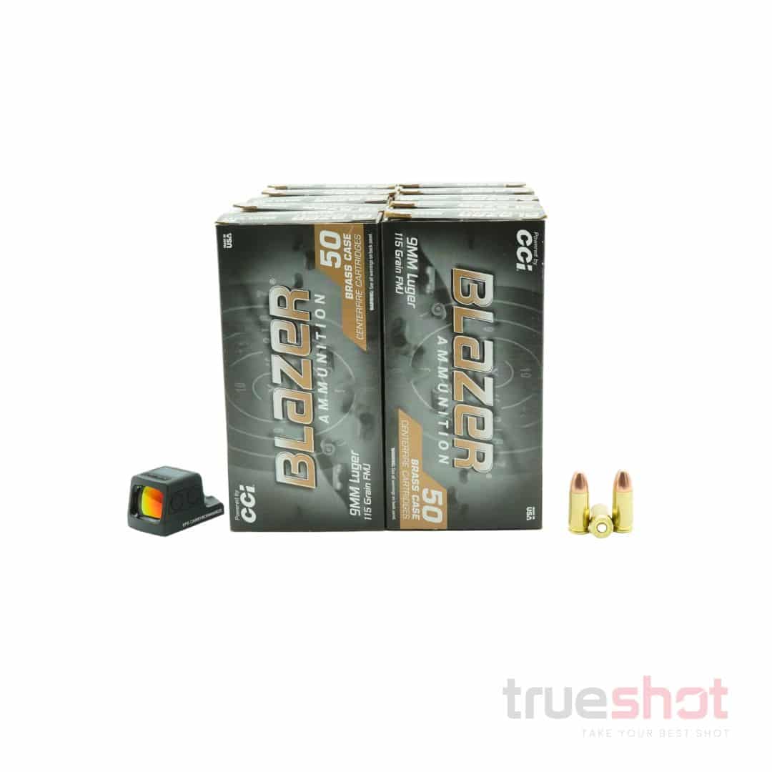BUNDLE DEAL: Holosun EPS Carry Red Dot Pistol Sight and 500 Rounds of Ammo