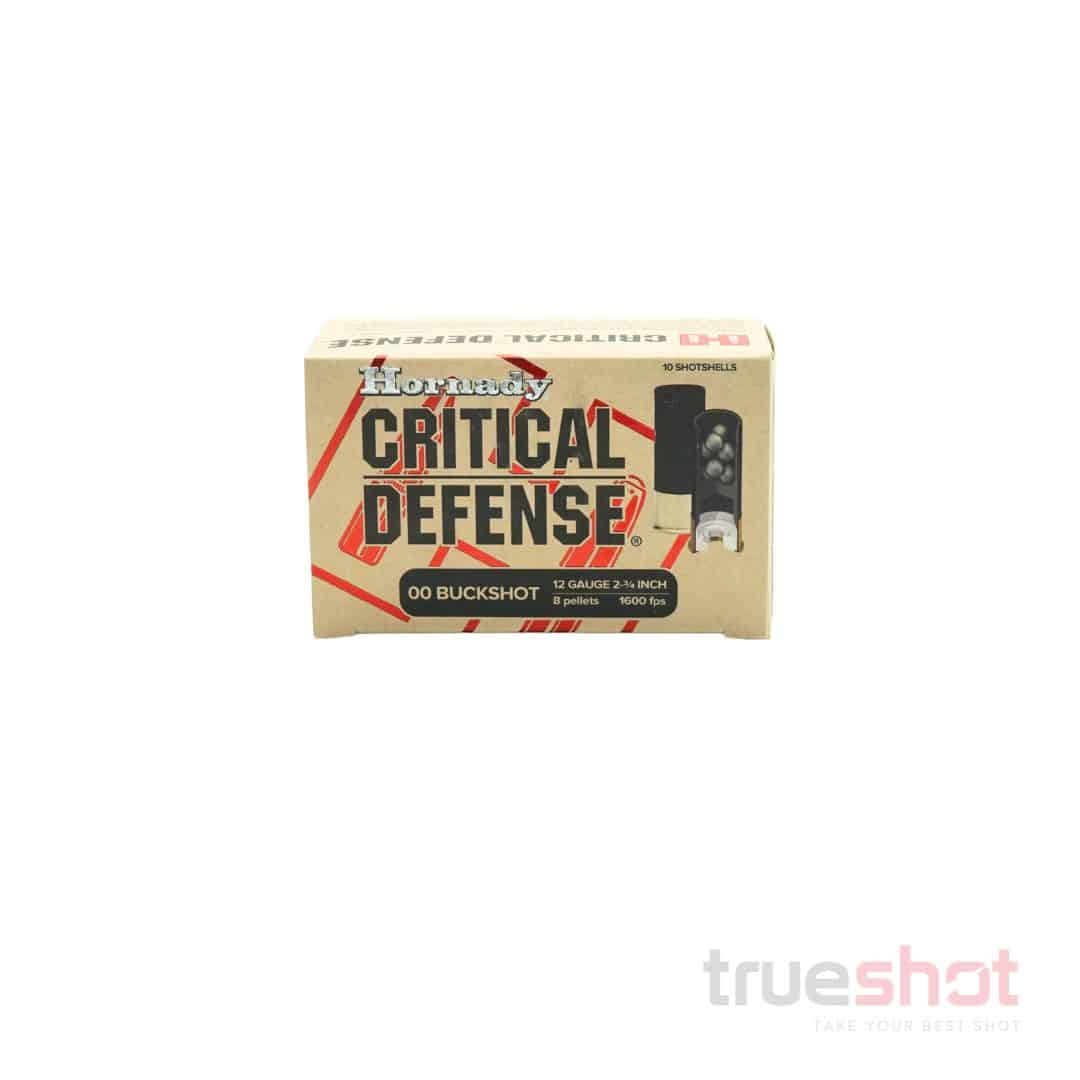 Hornady - Critical Defense - 12 Gauge - #00 Buck Shot - 2-3/4" - 8 Pellet - 1600 FPS