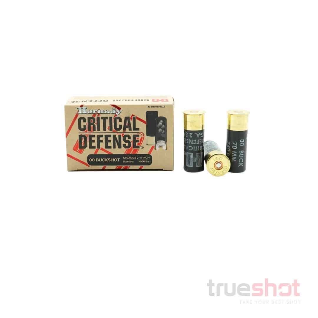 Hornady - Critical Defense - 12 Gauge - #00 Buck Shot - 2-3/4" - 8 Pellet - 1600 FPS