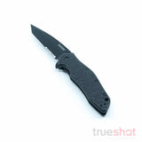 Kershaw Kuro Serrated, Black, 3.125 Inch Blade Length