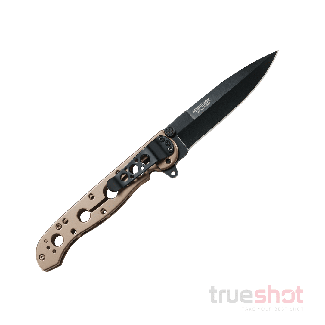 CRKT - M16-03BK Stainless Steel Frame Lock - Black Blade - Bronze - Stainless Steel - Sandvik 12C27 - 3.55"