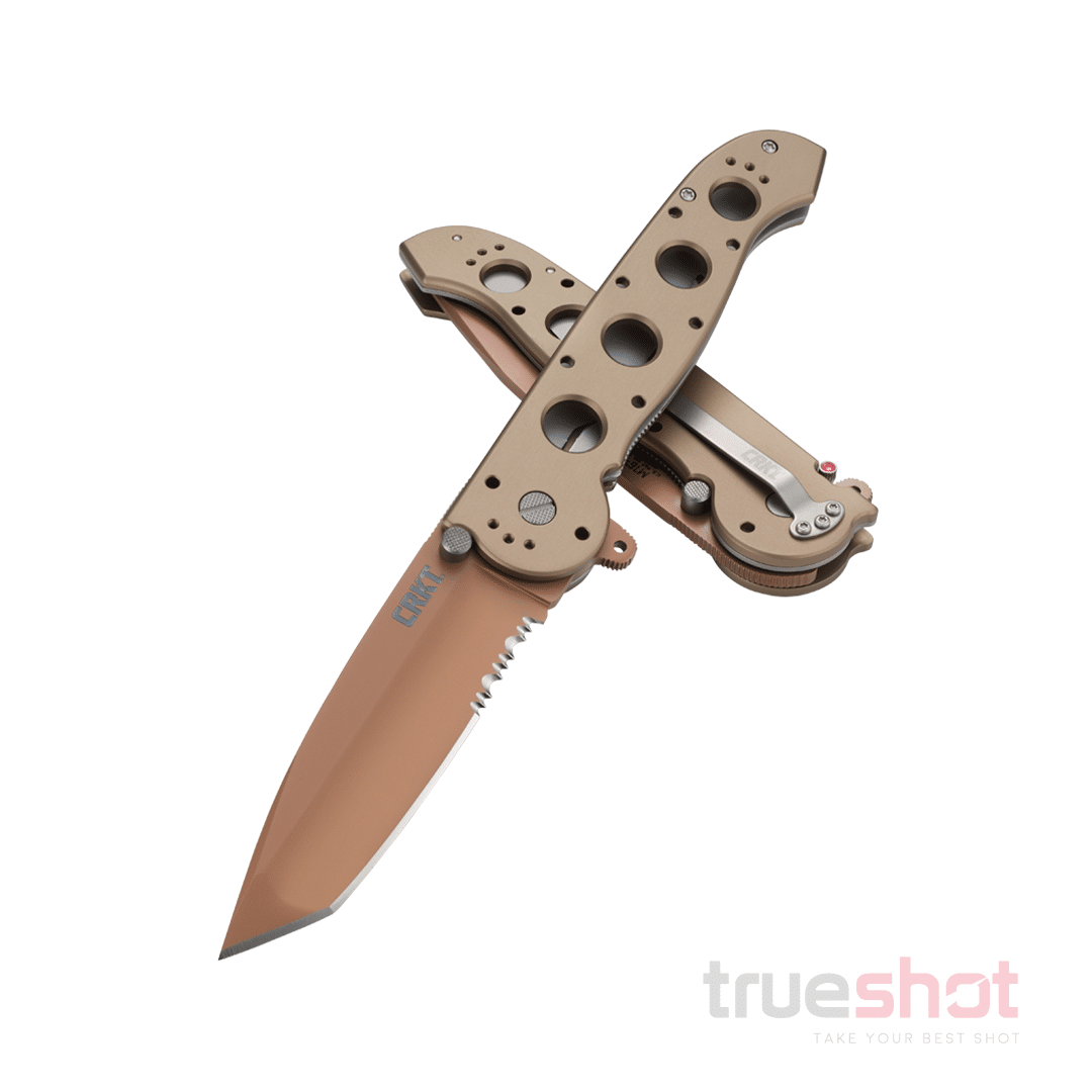 CRKT - M16-14D Desert Tan Tanto Flipper - Tan - Aluminum - AUS-8 - 3.875"
