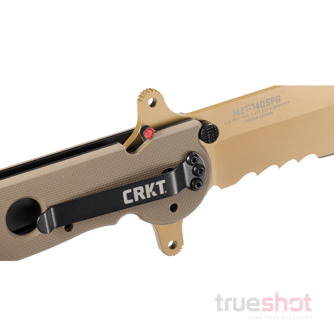 CRKT - M21-14DSFG Special Forces Spear Point Serrated - Tan - G-10 - Stainless Steel - 3.875"