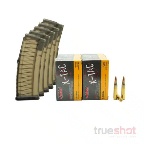 BUNDLE DEAL: 5 Translucent 30 Round Magpul TMAG AR-15 Magazine and 200 Rounds of Ammo