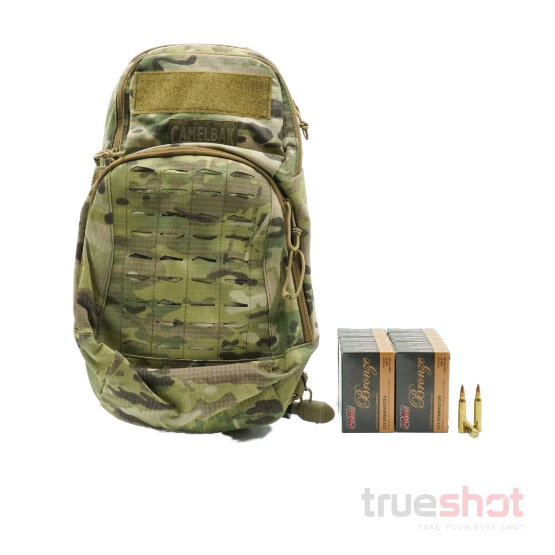 BUNDLE DEAL: Multicam CamelBak MULE Backpack with Reservoir and 200 Rounds of Ammo