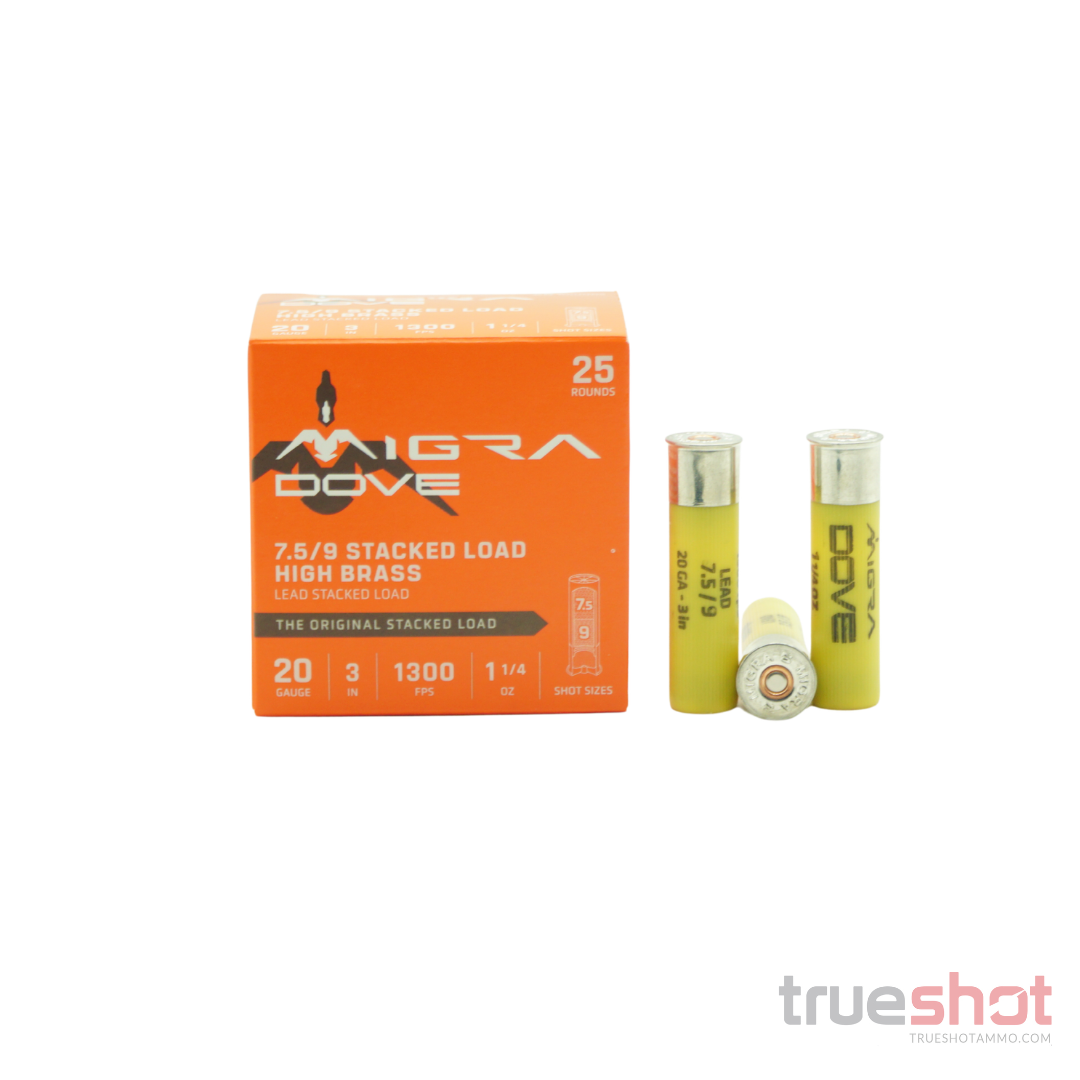 Migra Ammunition - Staxd - Ultimate Dove - 20 Gauge - #7.5-9 Shot - 3" - 1-1/4 oz. - 1300 FPS
