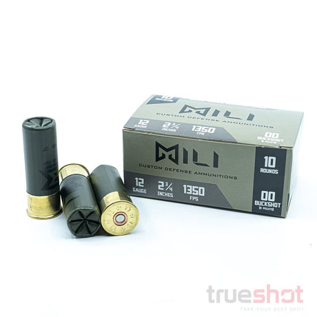 Mili 12 Gauge Ammo, 00 Buckshot 10 Round box