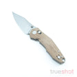Giant Mouse ACE Nazca, Natural Micarta, Satin, 3.2 Inch Blade Length