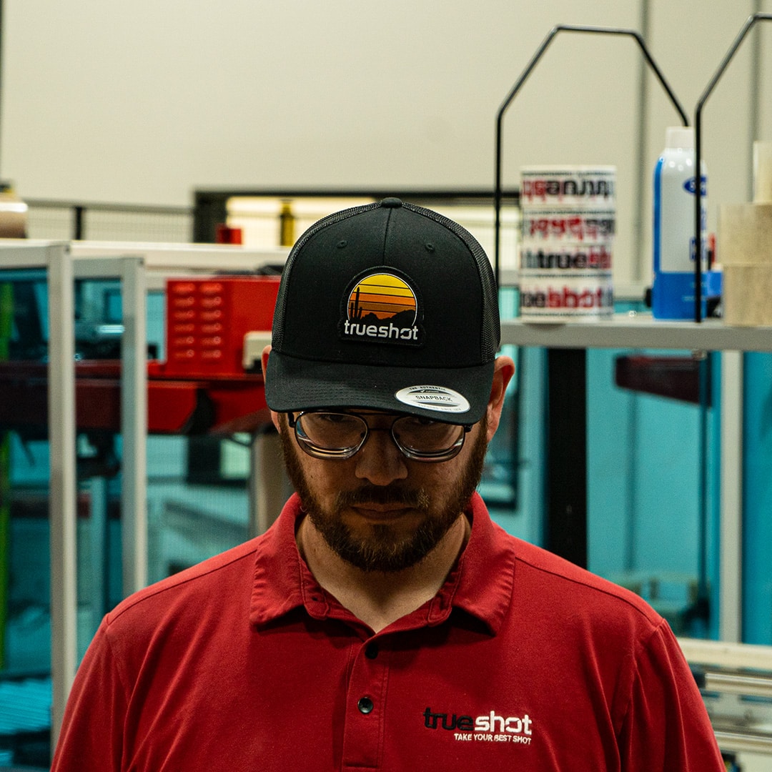 True Shot - New Sunset Retrowave Patch - Trucker Hat