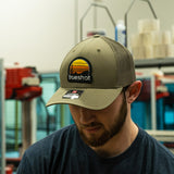 True Shot - New Sunset Retrowave Patch - Trucker Hat