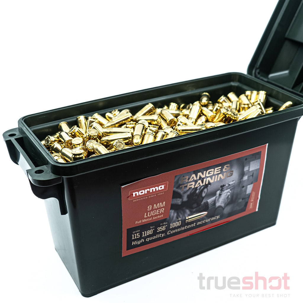 norma 9mm 115 grain fmj ammo can