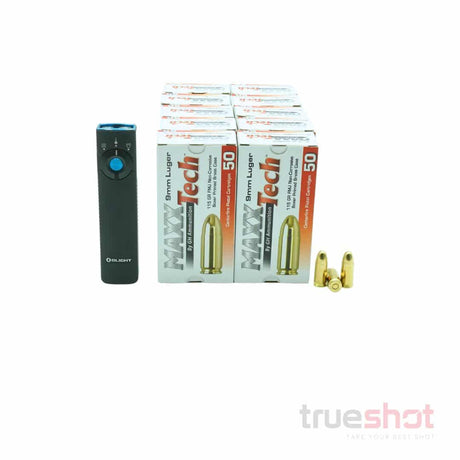BUNDLE DEAL: Black Olight Arkfeld Pro EDC Flashlight and 500 Rounds of Ammo
