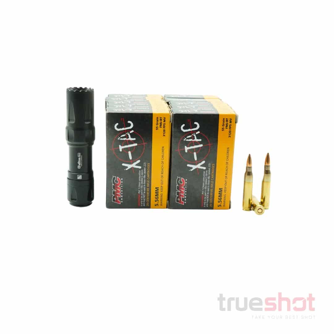 BUNDLE DEAL: Black Olight Odin Mini Rifle Flashlight and 200 Rounds of Ammo