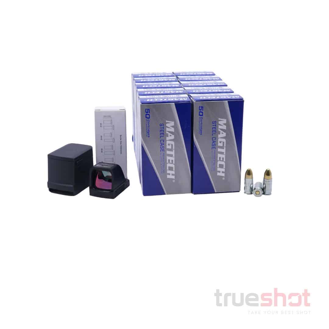 BUNDLE DEAL: Black Osight X Red Dot Pistol Sight and 500 Rounds of Ammo