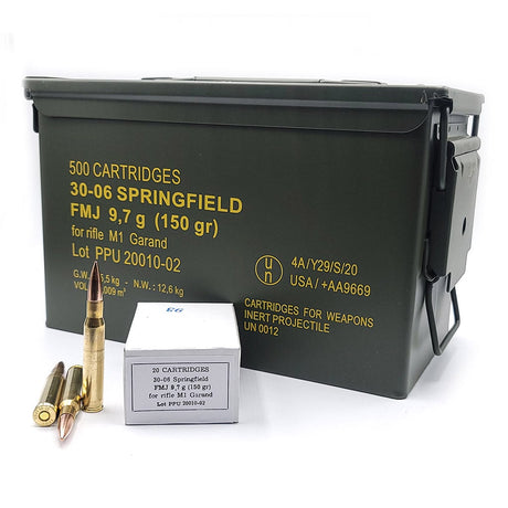 PPU 30-06 150 Grain 500 Round Ammo Can