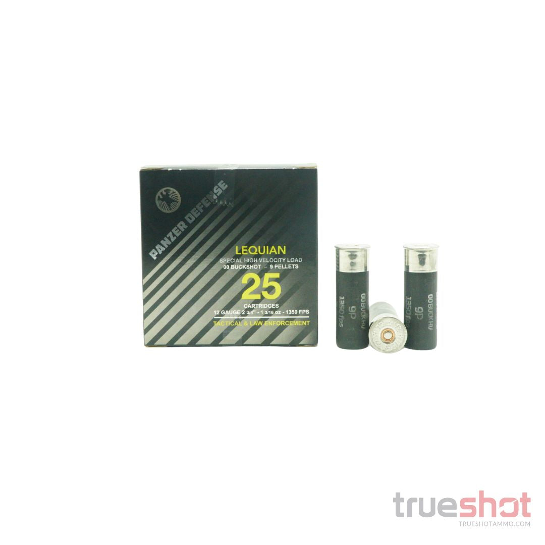 Panzer Defense  - Lequian - 12 Gauge - 00 Buck- 2-3/4" - 9 Pellets - 1350 FPS