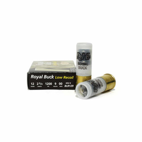 Rio Ammunition - Royal Buck Low Recoil - 12 Gauge - #00 Buck Shot - 2.75" - 9 oz. - 1200 FPS