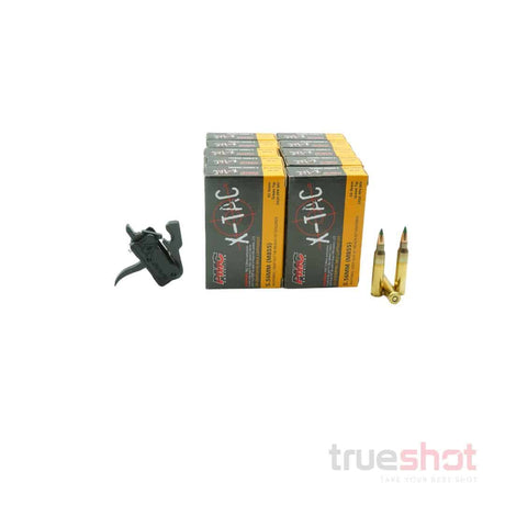 BUNDLE DEAL: Rise Rave 140 Curved Drop in AR Trigger and 200 Rounds of Ammo