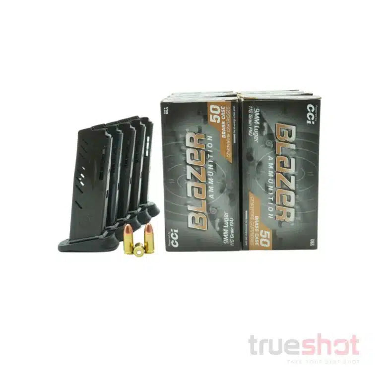 BUNDLE DEAL: 5 Black 10 Round Hi-Point YC9/YC380 Magazine and 500 Rounds of Ammo