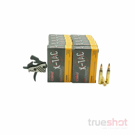 BUNDLE DEAL: Rise Blitz Curved/Flat Ultra Performance Drop in AR-15 Trigger and 200 Rounds of Ammo