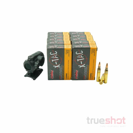 BUNDLE DEAL: Black Sig Sauer Romeo5 Gen II Red Dot Rifle Sight and 200 Rounds of Ammo