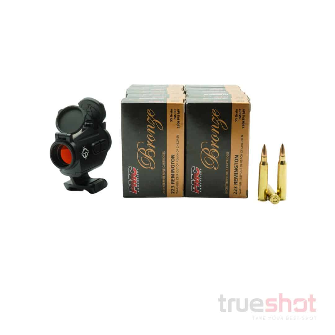 BUNDLE DEAL: Sightmark MTS Mini Solar Red Dot Rifle Sight and 200 Rounds of Ammo