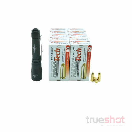 BUNDLE DEAL: Black Surefire EDC2-SFT Turbo Everyday Carry Flashlight and 500 Rounds of Ammo