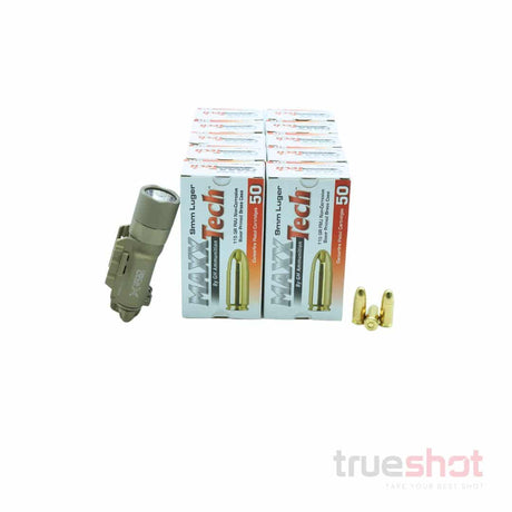 BUNDLE DEAL: Tan Surefire X300T-A Pistol Flashlight and 500 Rounds of Ammo