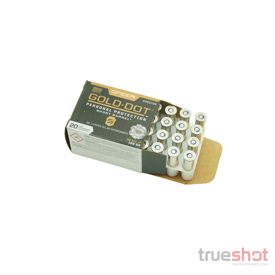 Speer Gold Dot .38 Special +P 135 Grain GDHP Short Barrel Ammunition