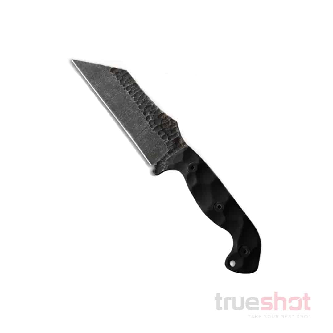 Stroup Knives- TU3 - Wharncliffe Fixed Blade Knife - Black - G10 - 5.0" - Black Acid Wash