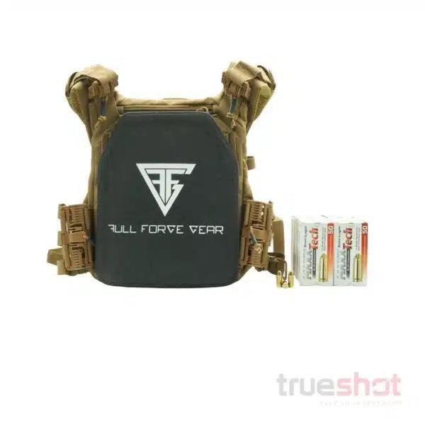 BUNDLE DEAL: Tan Full Forge Gear, 2 Level 3A Plates, and 500 Rounds of Ammo