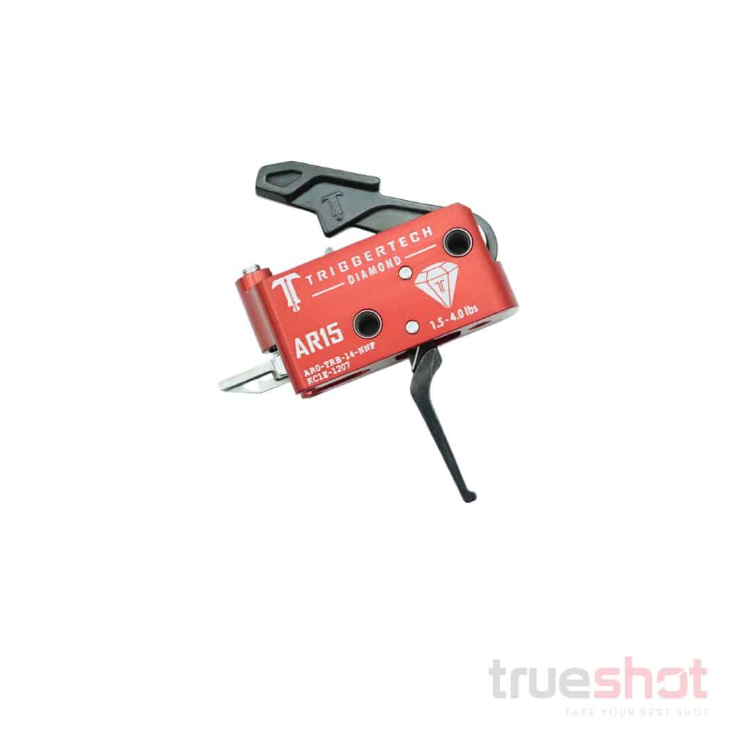TriggerTech - Diamond - 1.5/4 lbs - Short Two Stage - Straight Flat - Black - Drop In AR-15 Trigger