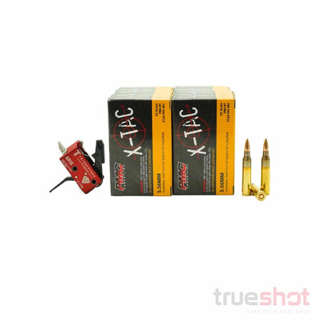 BUNDLE DEAL: TriggerTech Diamond Short Two Stage Flat Drop in AR-15 Trigger and 200 Rounds of Ammo