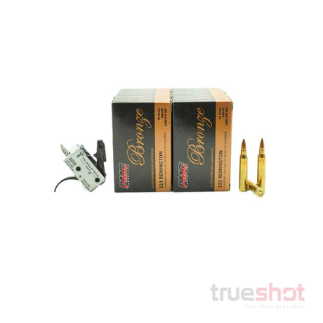 BUNDLE DEAL: TriggerTech Duty Single Stage Curved Drop In AR-15 Trigger and 200 Rounds of Ammo